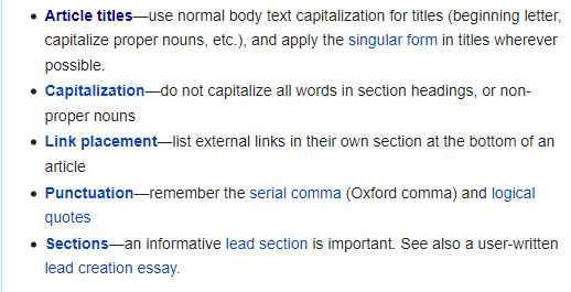 opt for the best Wikipedia writing style